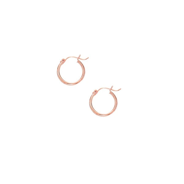 14K Gold 2x20mm Hoops