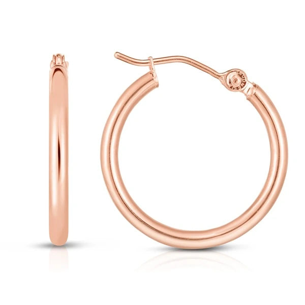 14K Gold 2x20mm Hoops