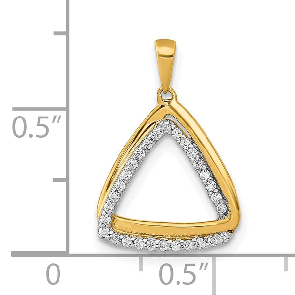 Diamond Double Triangle Pendants