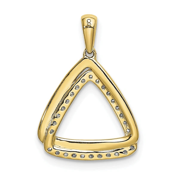 Diamond Double Triangle Pendants