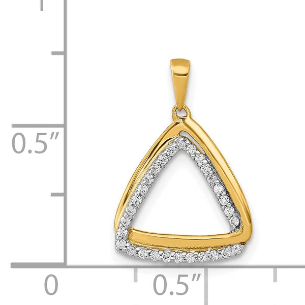 Diamond Double Triangle Pendants