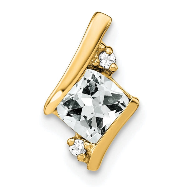 Cushion Gemstone & Diamond Chain Slides