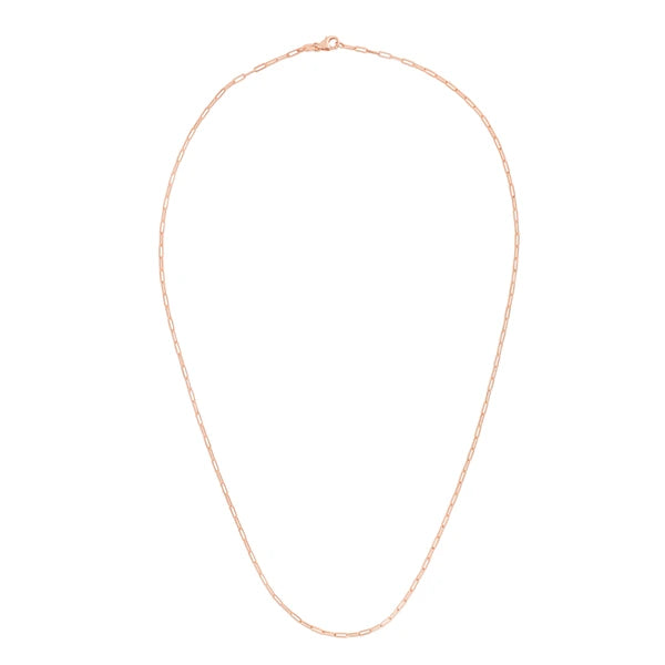 14K Gold 1.5mm Paperclip Chain