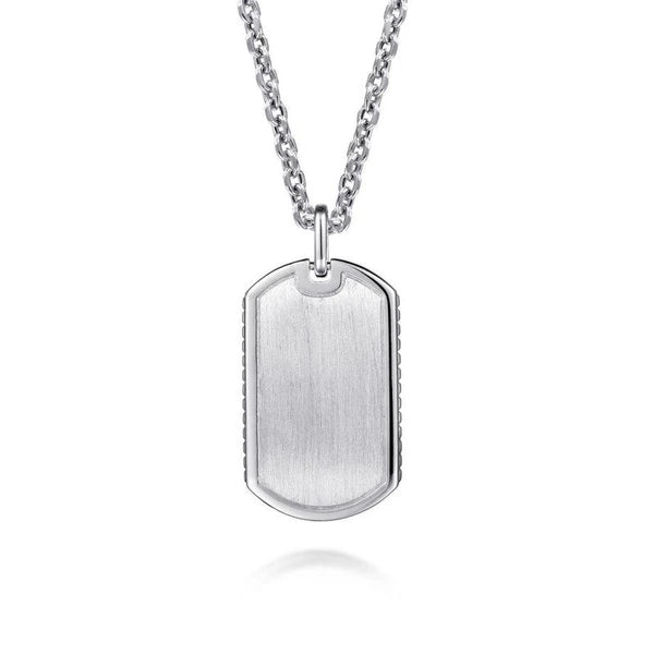 925 Sterling Silver Engravable Dog Tag Pendant