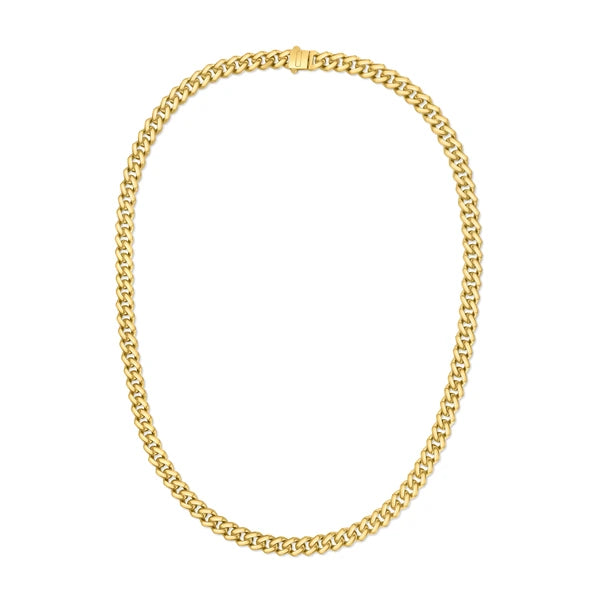 14K Gold 8mm Lite Miami Cuban