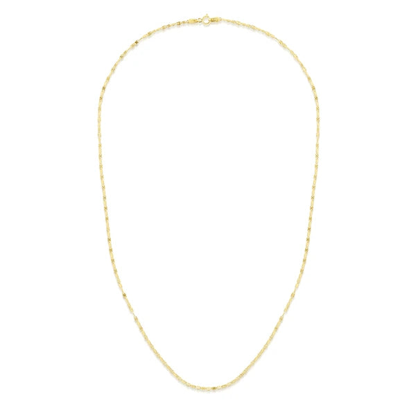 14K Gold 1.7mm Sparkle Valentino Chain