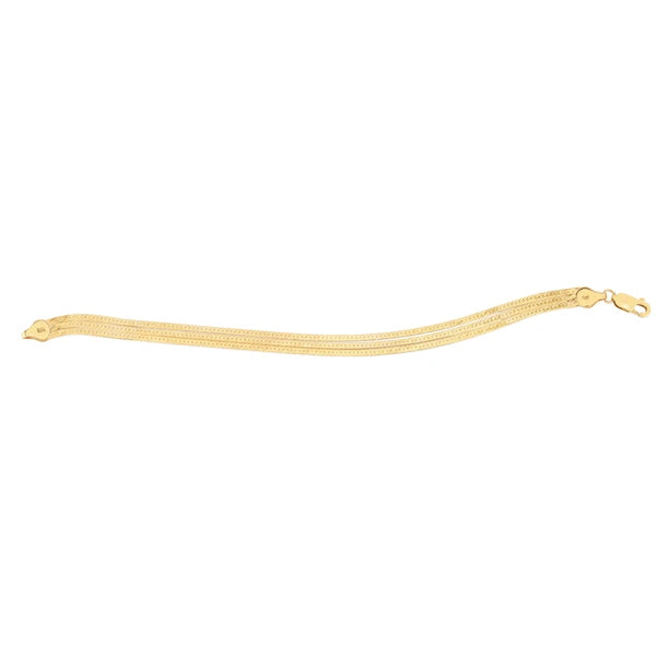 14K Multi-strand Herringbone Necklace