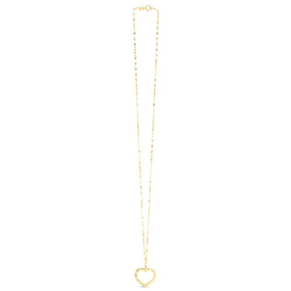 14K Reversible Heart Necklace