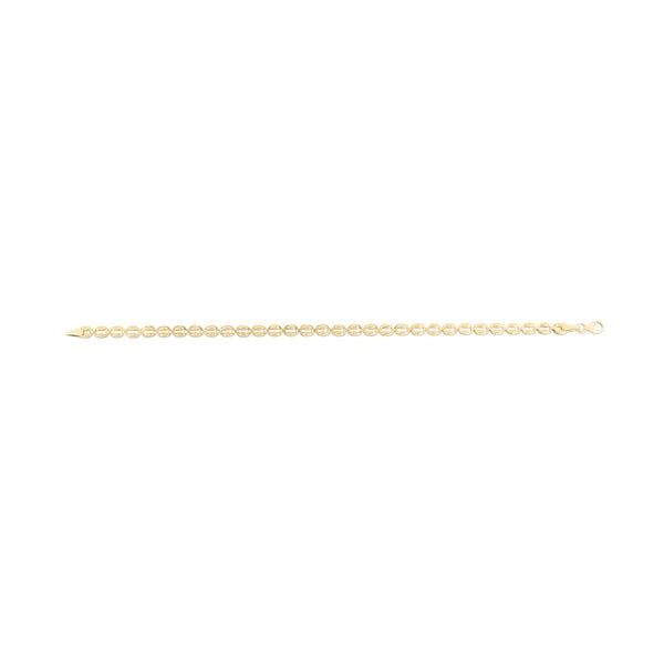 14K Gold Oval Link Bracelet