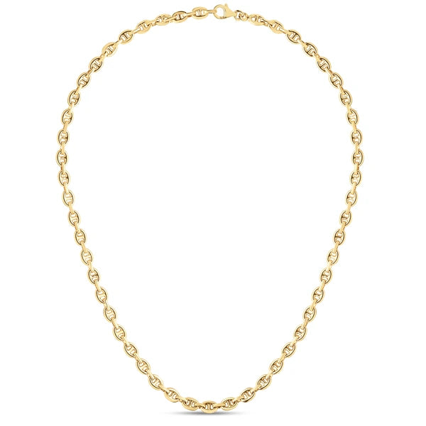 14K Puffed 5.4mm Mariner Bracelet