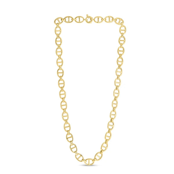 14K Gold 8.8mm Mariner Chain Necklace