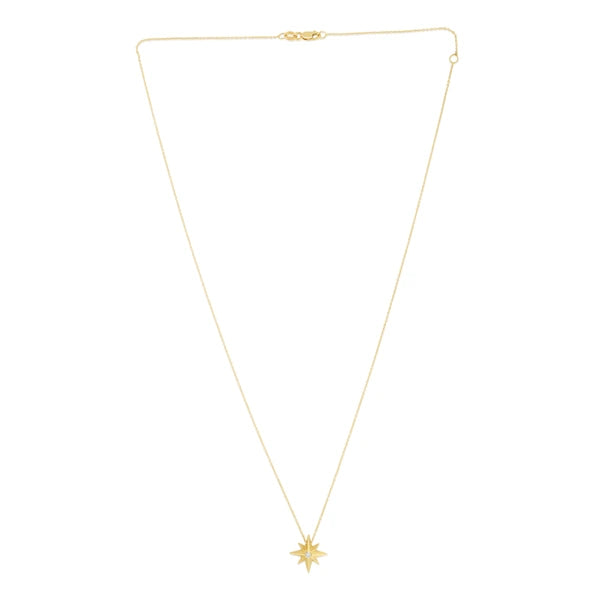 14K Gold Diamond North Star Necklace