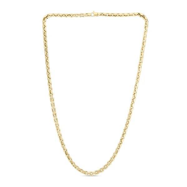 14K 5mm Men's Fancy Box Chain