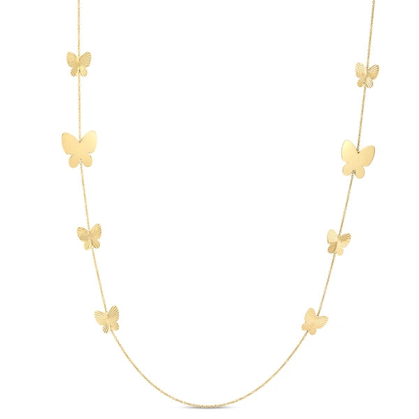 14K Pápillon Graduated Butterfly Necklace