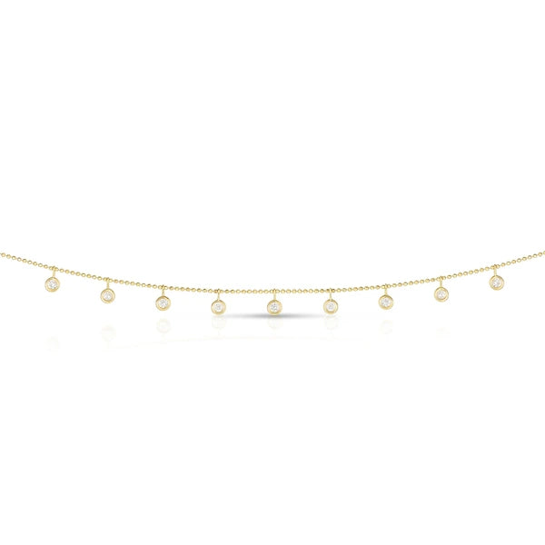14K Gold .50ct Dangling Diamonds Necklace