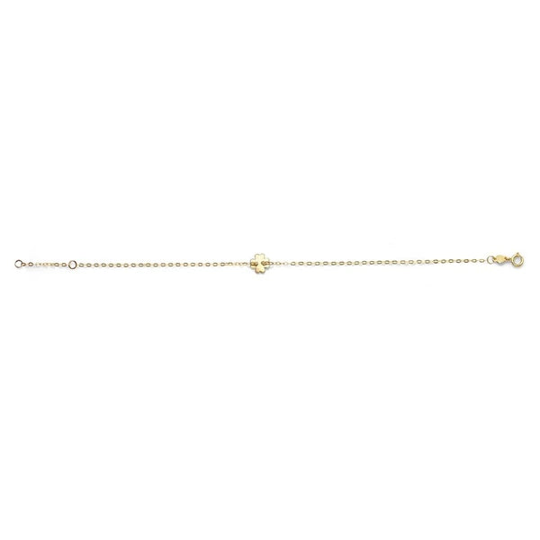 14K Gold Clover Bracelet