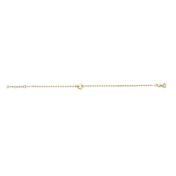 14K Gold Heart Bracelet