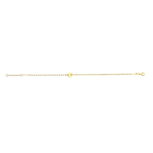 14K Gold Heart Bracelet