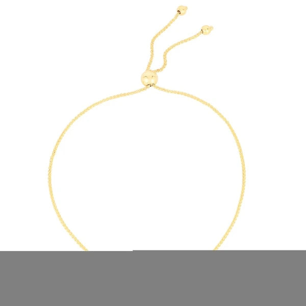 14K Gold Paw Print Friendship Bracelet