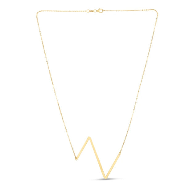 14K Gold Large Initial Z Necklace