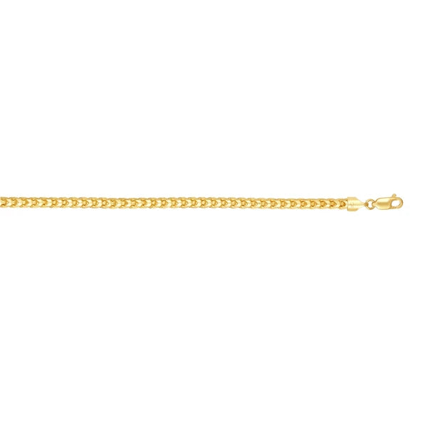 14K Gold 26" 5mm Diamond Cut Round Franco Chain