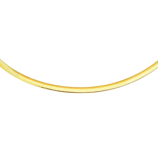14K & Silver Reversible Omega Basic Chain