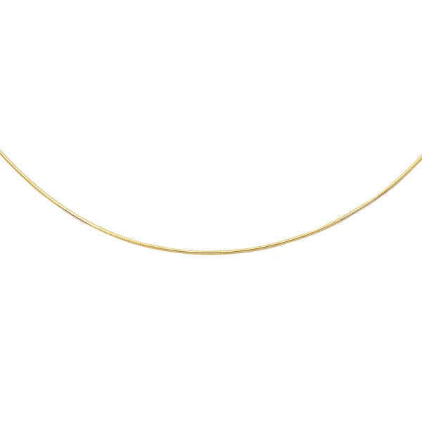 14K Gold 1.5mm Round Omega with Screw Back Lock