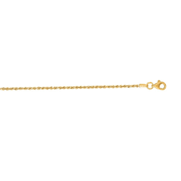 14K Gold 10" 1.6mm Royal Rope Chain