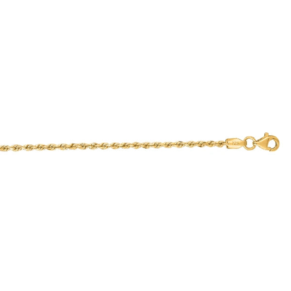 14K Gold 24" 1.8mm Royal Rope Chain