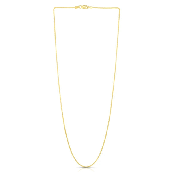 14K Gold 1mm Round Wheat Chain