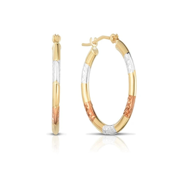 14K Gold 2x45mm Hoops