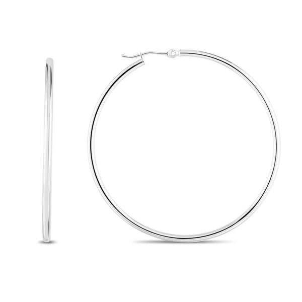 14K Gold 2x50mm Hoops