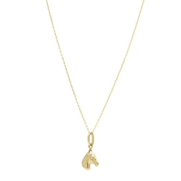 14K Small Horse Pendant