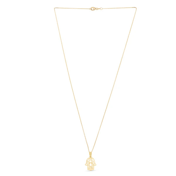 14K Gold Hamsa Necklace