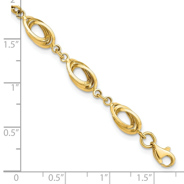 Gold Polished Fancy Bracelets