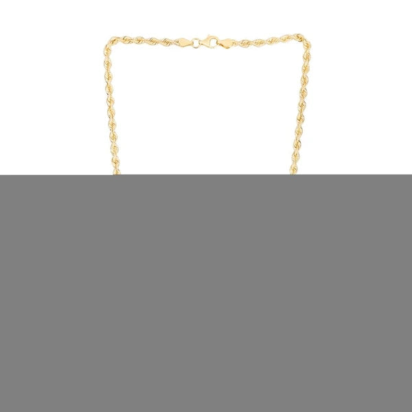 14K 3.7mm Silk Rope Chain