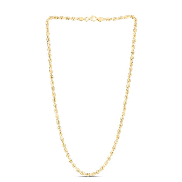 14K 3.7mm Silk Rope Chain