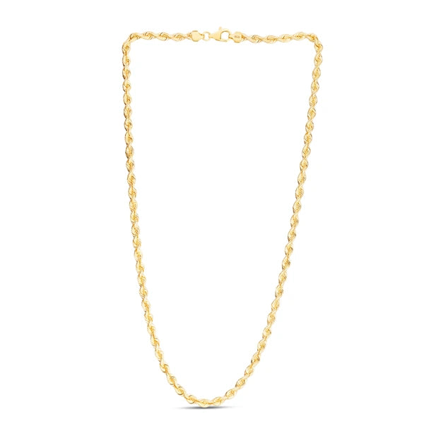 14K 4.3mm Silk Rope Chain