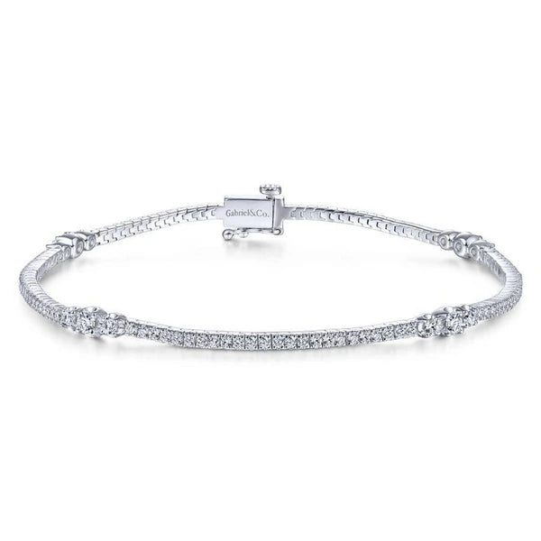 14K White Gold Diamond Tennis Bracelet