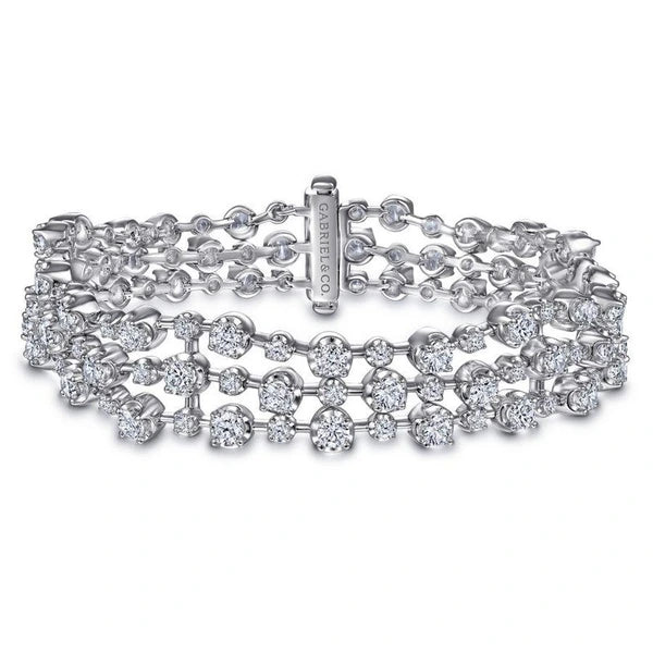 18K White Gold Diamond Tennis Bracelet