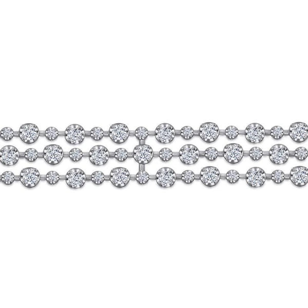 18K White Gold Diamond Tennis Bracelet