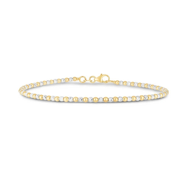 14K Two-tone Pallina Bead Bracelet