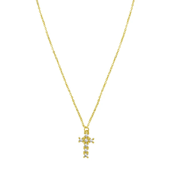 14K Diamon'Oro Cross Necklace
