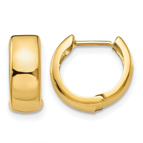 Gold Circle Hinged Hoop Earrings