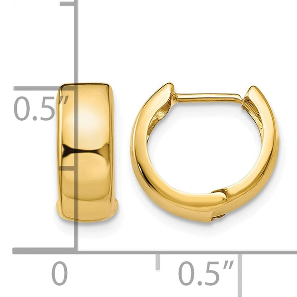 Gold Circle Hinged Hoop Earrings