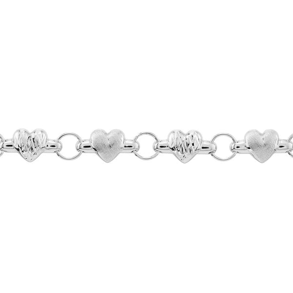 Stampato D/C and Satin Hearts Bracelet