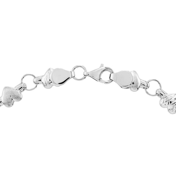 Stampato D/C and Satin Hearts Bracelet