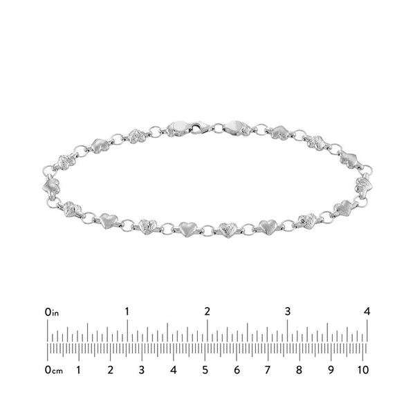 Stampato D/C and Satin Hearts Bracelet