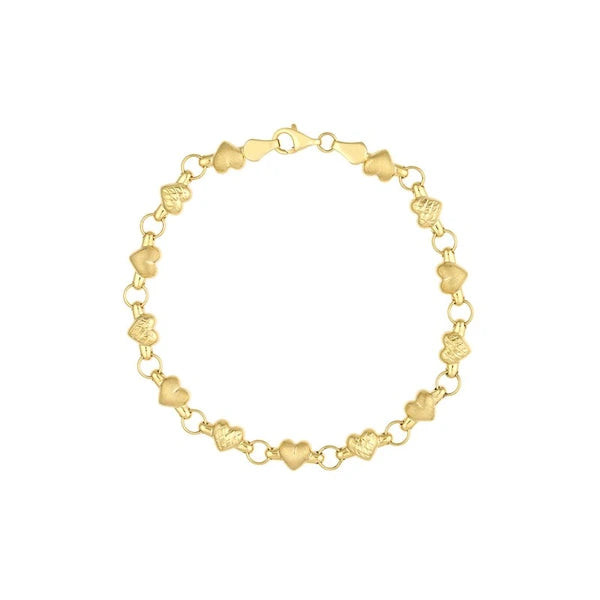 Stampato D/C and Satin Hearts Bracelet