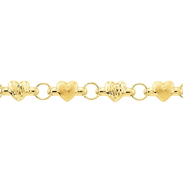 Stampato D/C and Satin Hearts Bracelet